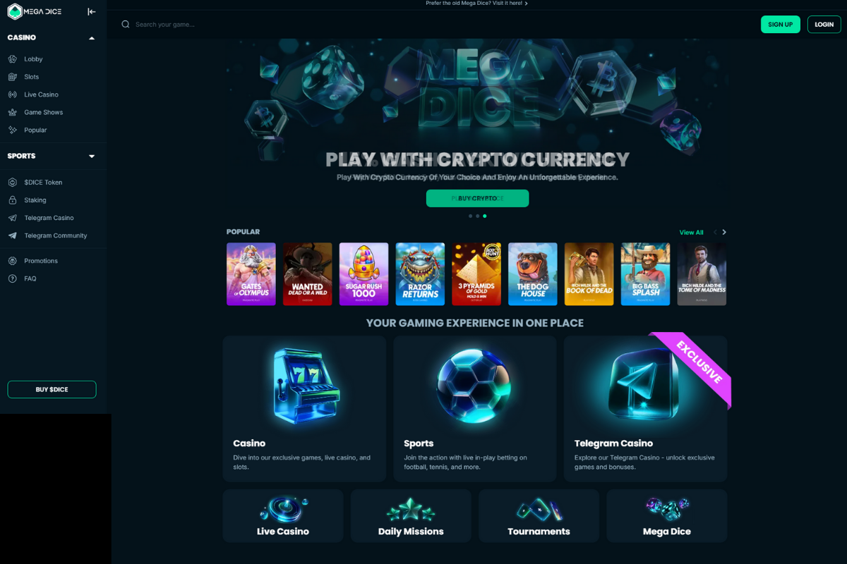 mega dice &tau;&alpha; &kappa;&alpha;&lambda;&upsilon;&tau;&epsilon;&rho;&alpha; online casino